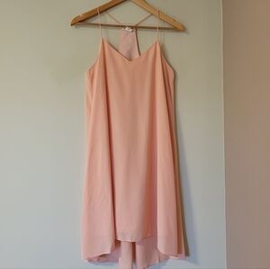 Club Monaco Women's Silk Peach Pink  Racerback Slip Dress Size 00